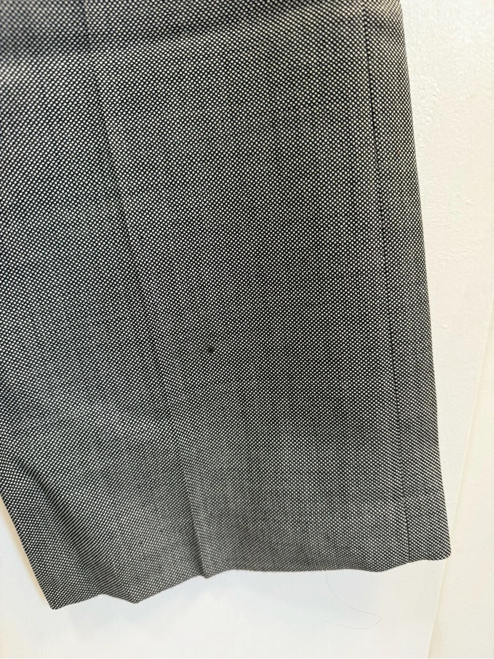 J. Crew Black and Cream (Grey) 100% Wool Textured Pants